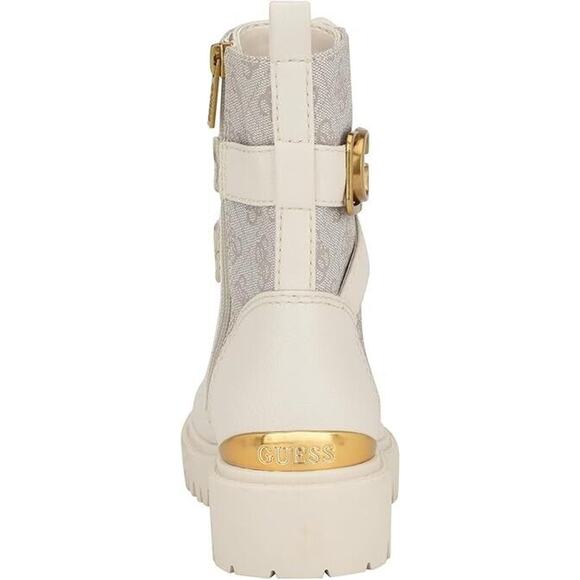 Guess Women's Orana Combat & Lace-up Boots, White Size 5.5M - Picture 4 of 6
